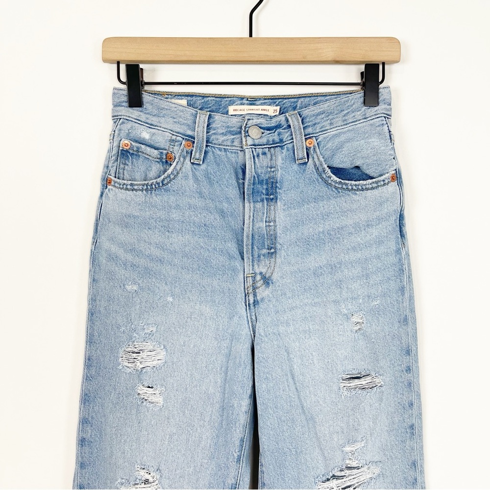 Levi's Ribcage Straight Ankle Jeans Size 25 - Picture 8 of 15
